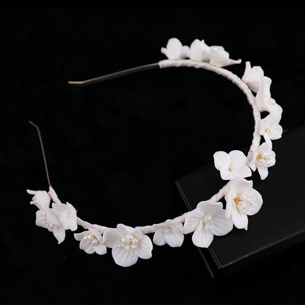 Corona de flores para niña, accesorios para el cabello, diadema para dama de honor y novia, tocado de fotografía