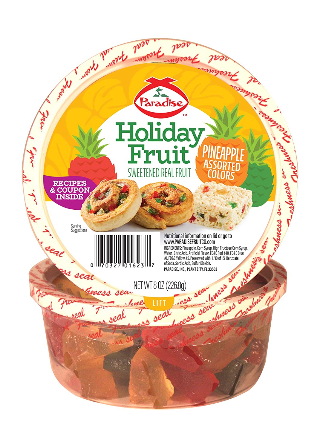 Paradise Pineapple Wedges, 8 Ounce (Pack of 1), Assorted Pineapple