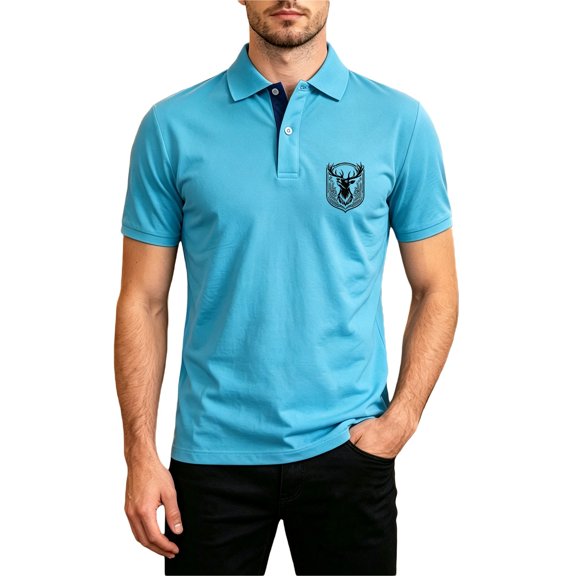 Men's Classic Polo Shirt Short Sleeve Shirts Festival Fashion Print Casual Summer Tee