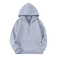 thumbnail image 4 of FAIWAD Girls Hoodies Half Zip Up Long Sleeve Oversized Sweatshirts Kids Girls Cute Drop Shoulder Pockets Clothes, 4 of 6