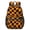 Orange and Black, variant on Purple and White Checkered Pattern 17" School Backpacks for Teens,Waterproof Oxford Fabric,S-Shape Padded Straps for School,Travel,Hiking,Camping