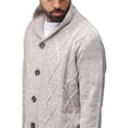 thumbnail image 5 of X RAY JEANS Mens Shawl Collar Cable Knit Cardigan, Sand, 2XL, 5 of 6