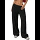 thumbnail image 1 of Pantalones Deportivos Rectos de Pierna con Cintura con Cordón para Mujer, Pantalones Casuales Holgados y Largos de Verano. Negro XS, 1 of 9