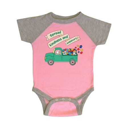 

Inktastic Spread Kindness and Support Autism Bunnies Gift Baby Boy or Baby Girl Bodysuit