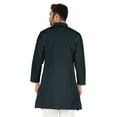 thumbnail image 5 of Atasi Casual Solid Long Sleeve Cotton Kurta For Indian Mens Mandarin Collar Irregular Hem Ethnic Shirt, 5 of 7