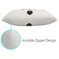 thumbnail image 3 of Pillow Cases Standard Size Set of 2, Ultra Soft Pillow Case Covers with Stylized Hearts Pattern, Wrinkle, Fade, Zipper Closure Pillowcase Bedding Pillow Sham for Valentine's Day Gifts, 3 of 6