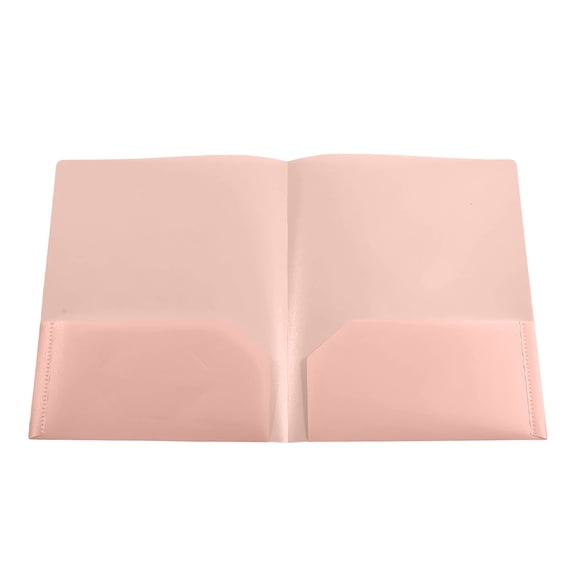 Heavy Duty 6-Pocket Plastic Folders Letter Size, Water Resistant File Folders with Business Card Slot for Office & Sch-ool