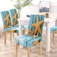 thumbnail image 5 of ZHANZZK Beach Starfish Stretch Chair Cover Protector Seat Slipcover for Dining Room Hotel Wedding Party Set of 6, 5 of 6