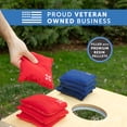 thumbnail image 6 of Play Platoon Professional Cornhole Bags - Set of 8 Regulation All Weather Two Sided Improved Bean Bags for Pro Corn Hole Game - 4 Red & 4 Navy Blue, 6 of 9