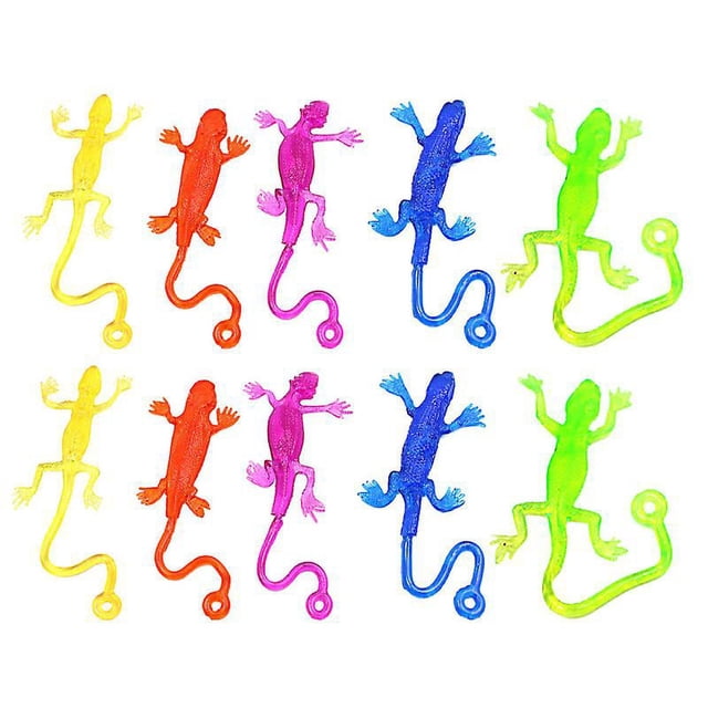 25 piezas juguete de lagarto pegajoso