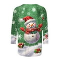 thumbnail image 5 of GA WEIHUA Saving,Ugly Christmas Tshirts Shirt for Women Plus Size Graphic T-Shirts 3/4 Sleeve Casual Tops Basic Tunic Blouse Work Tops for Women(Multicolor,Medium), 5 of 5