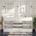 thumbnail image 7 of Eviva Lugano 60" White Modern Bathroom Vanity with White Integrated Acrylic Double Sink, 7 of 7