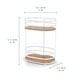 thumbnail image 3 of Estante Organizador De Baño Mueble Almacenamiento Para Baño 2 Niveles Metalico Blanco Madera Acacia, 3 of 9