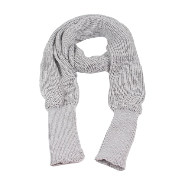 Minnieouse Manténgase a la moda y cómoda bufanda larga de invierno para mujer con mangas unisex única fácil de usar Accesorios de disfraces Gris claro