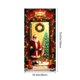 thumbnail image 3 of Decoraciones navideñas, adornos navideños, funda para puerta navideña de 89 x 183 cm (35 x 72 pulgadas), cortina navideña para puerta y pared, decoración navideña para fiestas y festivales, funda de p, 3 of 6