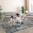 thumbnail image 2 of Haperlare Vintage Area Rug for Living Room Retro Accent Patchwork Print Home Decor Rug for Bedroom, 5' x 7' Gray, 2 of 5