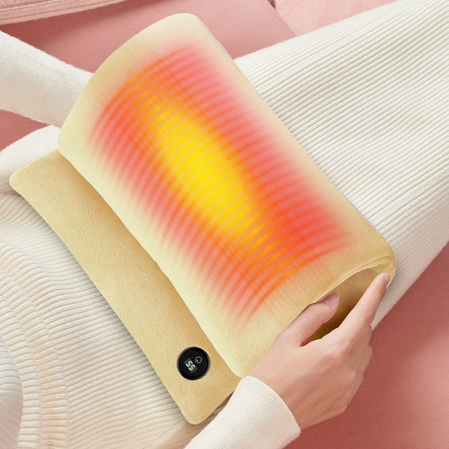 Portable Graphene Heating Hand Warmer Bag | 3 Heat Settings Digital Display | Office Desk Hand & Lap Warmer for Women & Students | Explosion-Proof & Heat-Proof | USB Powered