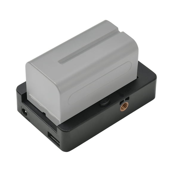 Batería NP-F Cargador de Batería Placa Adaptadora de Batería Con Puerto de Carga Tipo C USB5V DC7.4V Salidas de Tornillo de 1/4 Pulgadas para Baterías NP-F550 F750 F970