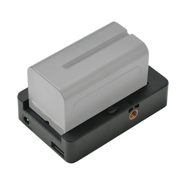 Batería NP-F Cargador de Batería Placa Adaptadora de Batería Con Puerto de Carga Tipo C USB5V DC7.4V Salidas de Tornillo de 1/4 Pulgadas para Baterías NP-F550 F750 F970