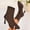 Brown, variant on Women's Ankle Boots, Patchwork Pointed Toe Fall Winter Back Zipper Stiletto Heel Trendy Shoes Brown 8.5