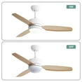 thumbnail image 3 of Sofucor 46 inch Ceiling Fans with Lights and Remote,Flush Mount,Modern,Low Profile, 3 of 14