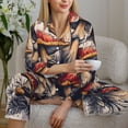 thumbnail image 6 of Pofeuu Cute Forest Mushrooms Print Womens Pajamas Set Long Sleeve Sleepwear Button Down Nightwear Soft Pj Lounge Sets Button Down Pajamas Women-Medium, 6 of 7