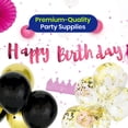 thumbnail image 3 of Gold Confetti Balloons Black Gold Balloons and Rose Gold Happy Birthday Garland, 3 of 7