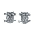 thumbnail image 1 of 1 Pair Men's Owl Cufflinks French Male Cuff Decor Copper Cuff Button (Silver), 1 of 8