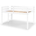thumbnail image 5 of Bedz King Contemporary Low Loft Twin Bed with End Ladder, White with Blue & White Tent, 5 of 9