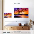 thumbnail image 3 of Elephant Stock Tree In Sunset Wall Art - Horizontal Canvas Wall Art - Living Room Wall Decor - Beach Canvas - Orange And Pink Decor - 12" x 8", 3 of 4
