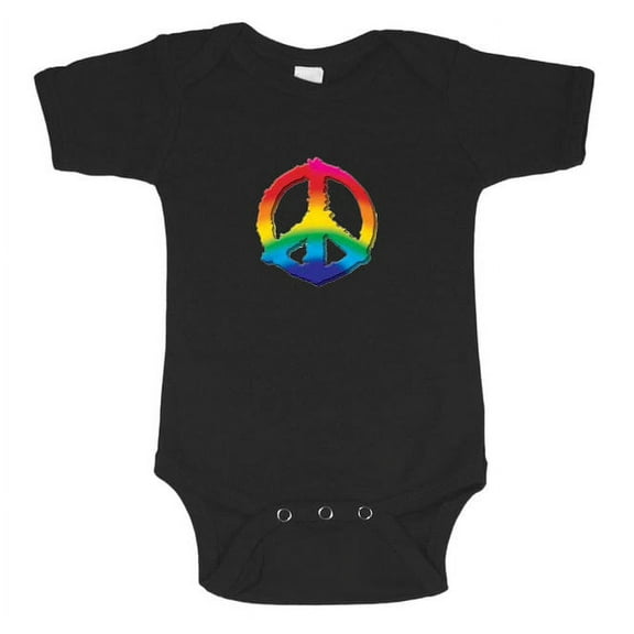Infant one piece tee Peace Sign baby t-shirt newborn snapsuit