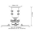 thumbnail image 3 of Accesorio para proyector de montaje en techo QualGear PRB-717-WHT, 3 of 9