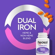 Feosol Complete Iron Supplement with Bifera, Supports Red Blood Cell Production and Reduces Side Effects, 30 Caplets
