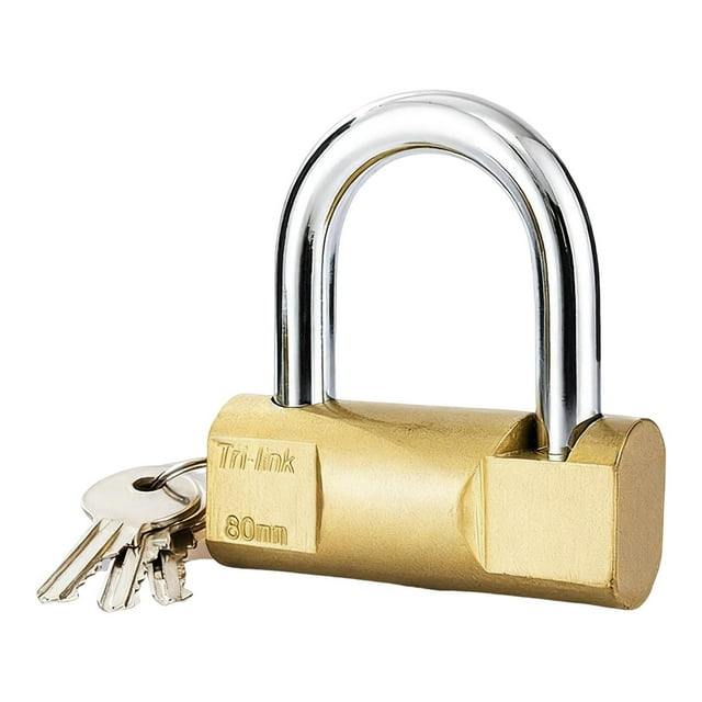 Candado de metal con llave, resistente a la corrosión, fácil de usar, versátil y de almacenamiento. Estilo F