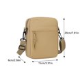 thumbnail image 4 of Clossjun Men Women Small Crossbody Bag Daily Wear Shoulder Bags Adjustable Belt Mini Messenger Bag Work Out Back To School Daypacks Khaki, 4 of 6