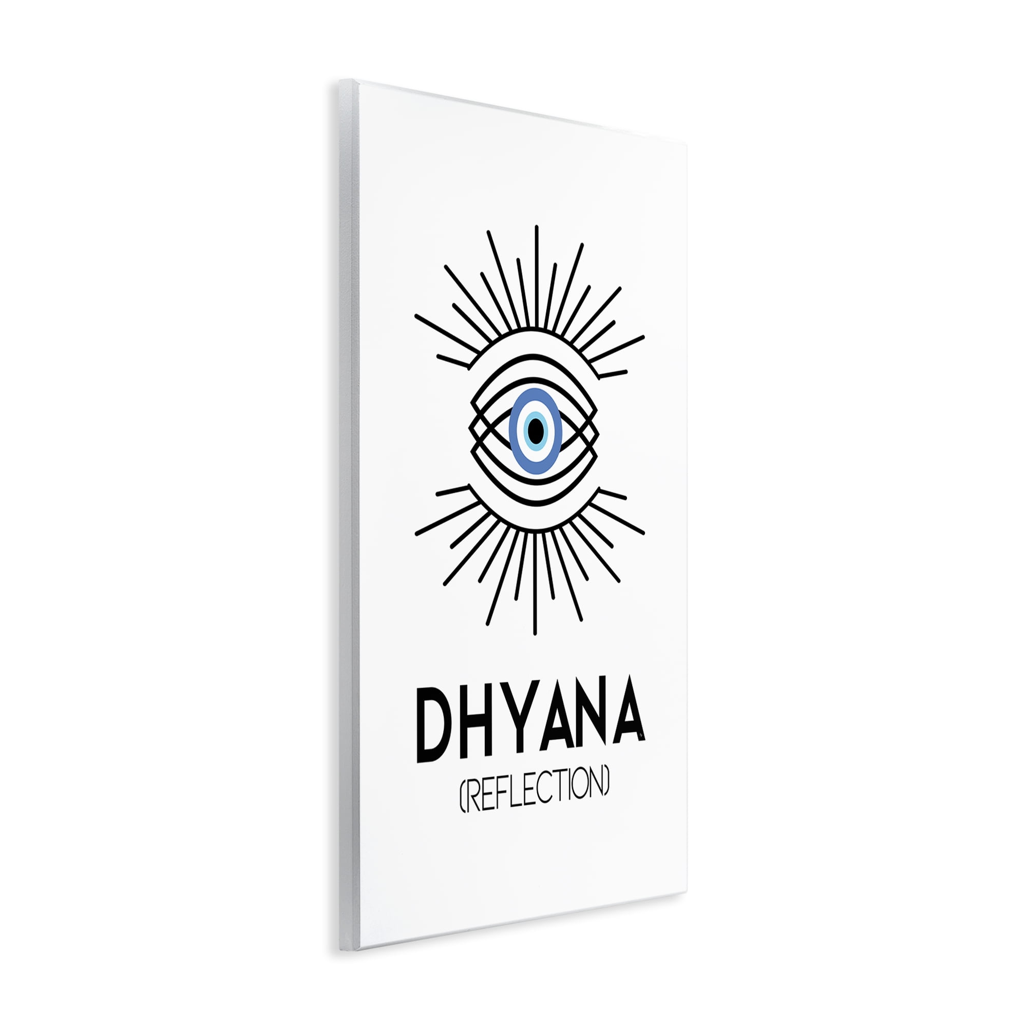Stupell Industries Dhyana Reflection Eye Text & Numbers Painting Unframed Art Print Wall Art, 13 x 19