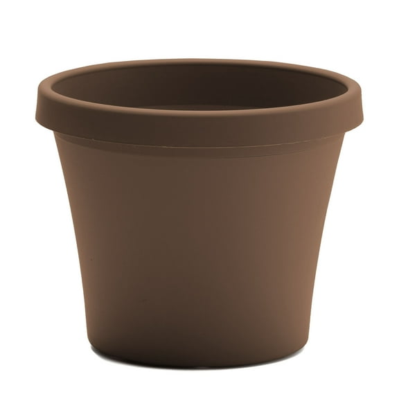 Bloem Terra Pot Round Planter: 16" - Chocolate Brown, (Saucer Not Included) Durable Resin Pot, for Indoor and Outdoor Use, 8 Gallon Capacity