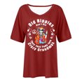 thumbnail image 4 of Tumotour Vintage Shirts For Women V-Neck Printed Short Sleeve T-Shirt Retro Style Oversized Loose Casual Pattern T-Shirt Top, 4 of 4