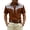 Brown, variant on Mens Western Cowboy Printed Short Sleeve Button Up Shirt Casual Tee Alternative Blend Country Concert Rodeo Dress Up