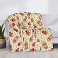 thumbnail image 3 of Naloa Cartoon Popcorn Flannel Blankets - Thick and Warm Blanket for Winter, Soft Fuzzy Plush King Blanket for All Seasons40"x30", 3 of 6