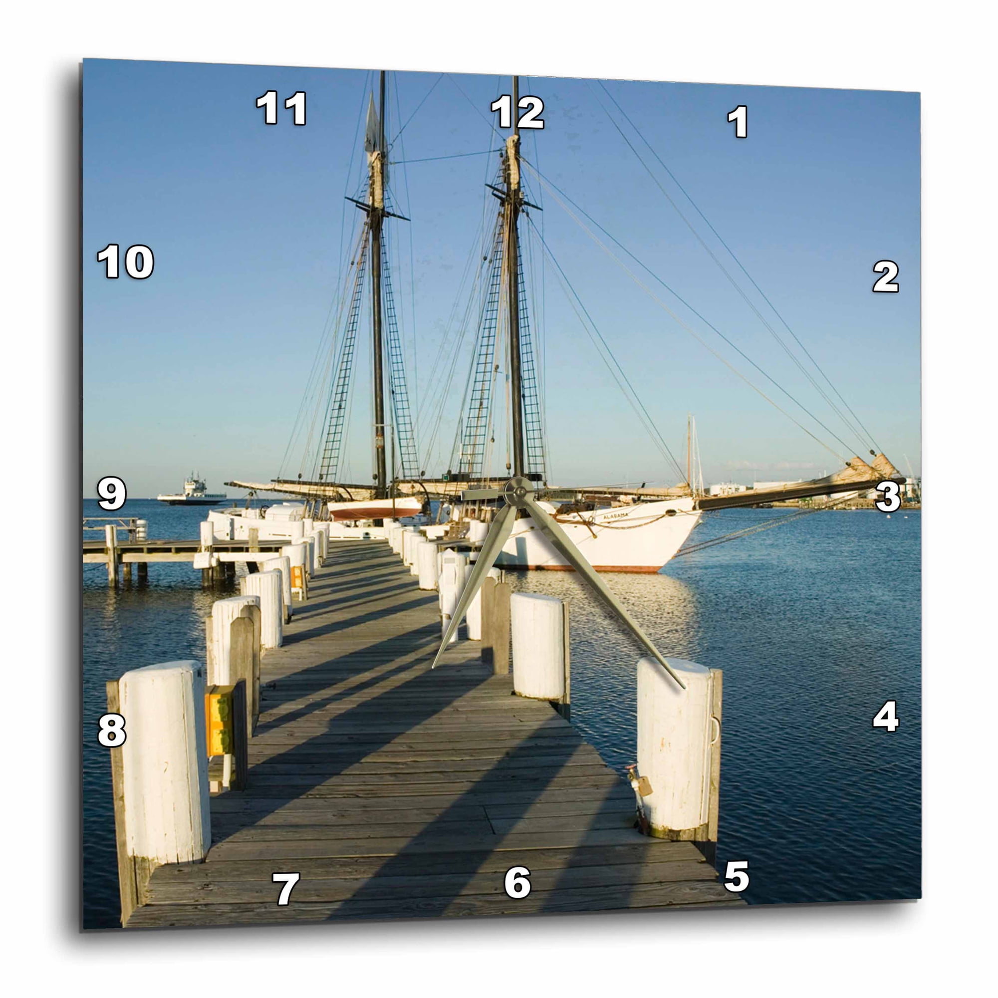 3drose, Ma, Marthas Vineyard, Vineyard Haven Harbor - Us22 Wbi0435 - Walter Bibikow, 10x10 Wall Clock