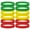 Red Yellow Green, variant on GOGO 120 Pcs Silicone Wristbands for Adults, Social Distancing Colored Rubber Bracelets - Red Yellow Green