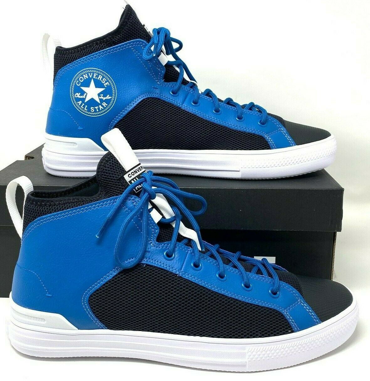 Converse CTAS Sneaker Mens Size  Ultra Mid Cape Blue Leather Black Mesh  