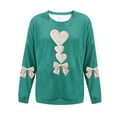 thumbnail image 3 of Goodtrade8 Long Sleeve Sweatshirts for Womens Valentine Heart Gifts Valentines for Women Clothes Crew Neck Graphic Pullover Cute Womens Sweatshirts, 3 of 4