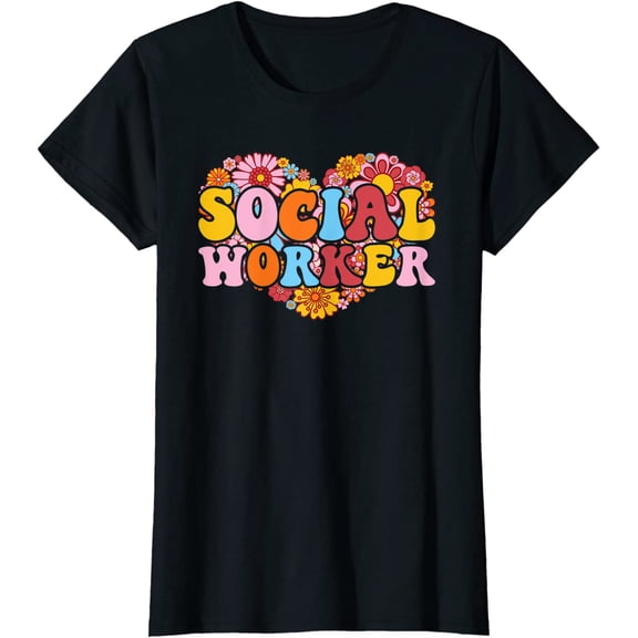 Social Worker 70s Outfits Graduation Work Life Coworker T-Shirt