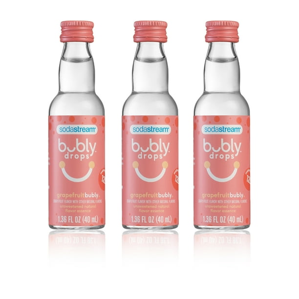 SodaStream bubly drops Grapefruit Sparkling Water Drink Mix, 1.36 oz, 3