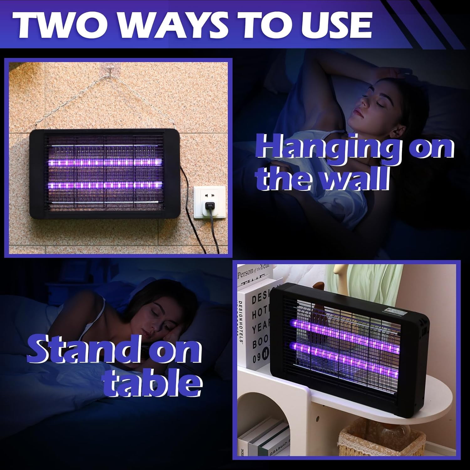 LED Bug Zapper Indoor, Powerful Electric Mosquito Zapper, Durable Fly Trap Mosquito Trap, Fly Killer