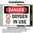 thumbnail image 3 of (2 Pack) Oxygen In Use OSHA Danger Sign 7 Inch X 5 Inch Vinyl Label Decal Sticker Weather Resistant, UV Protected for Workplace, Business, and Construction Site, Made in the USA, 3 of 7