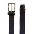 thumbnail image 2 of Ferrioni Cinturón Textil Trenzado Elástico Hombre Azul Café Hebilla Metal 34mm, 2 of 4