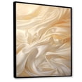 thumbnail image 2 of Designart "Pristine White Silk Texture" Fashion Floater Framed Wall Art Living Room, 2 of 5